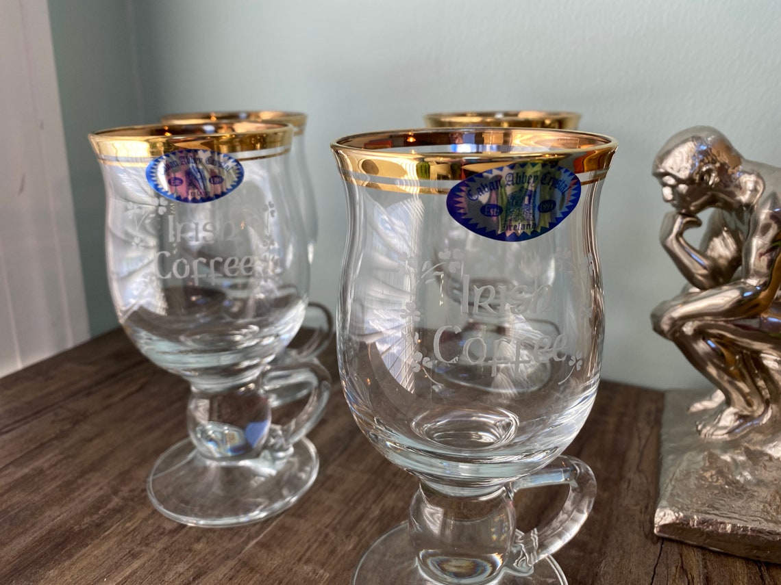 Vintage Irish Coffee Crystal Glasses Etsy