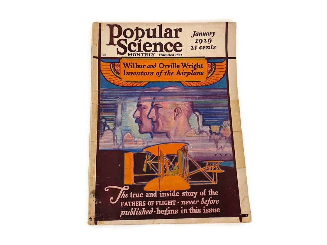 Vintage Popular Science Monthly Magazine January 1929 Edition - Etsy