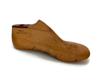 Vintage Wood Shoe Mold Made in Western Germany