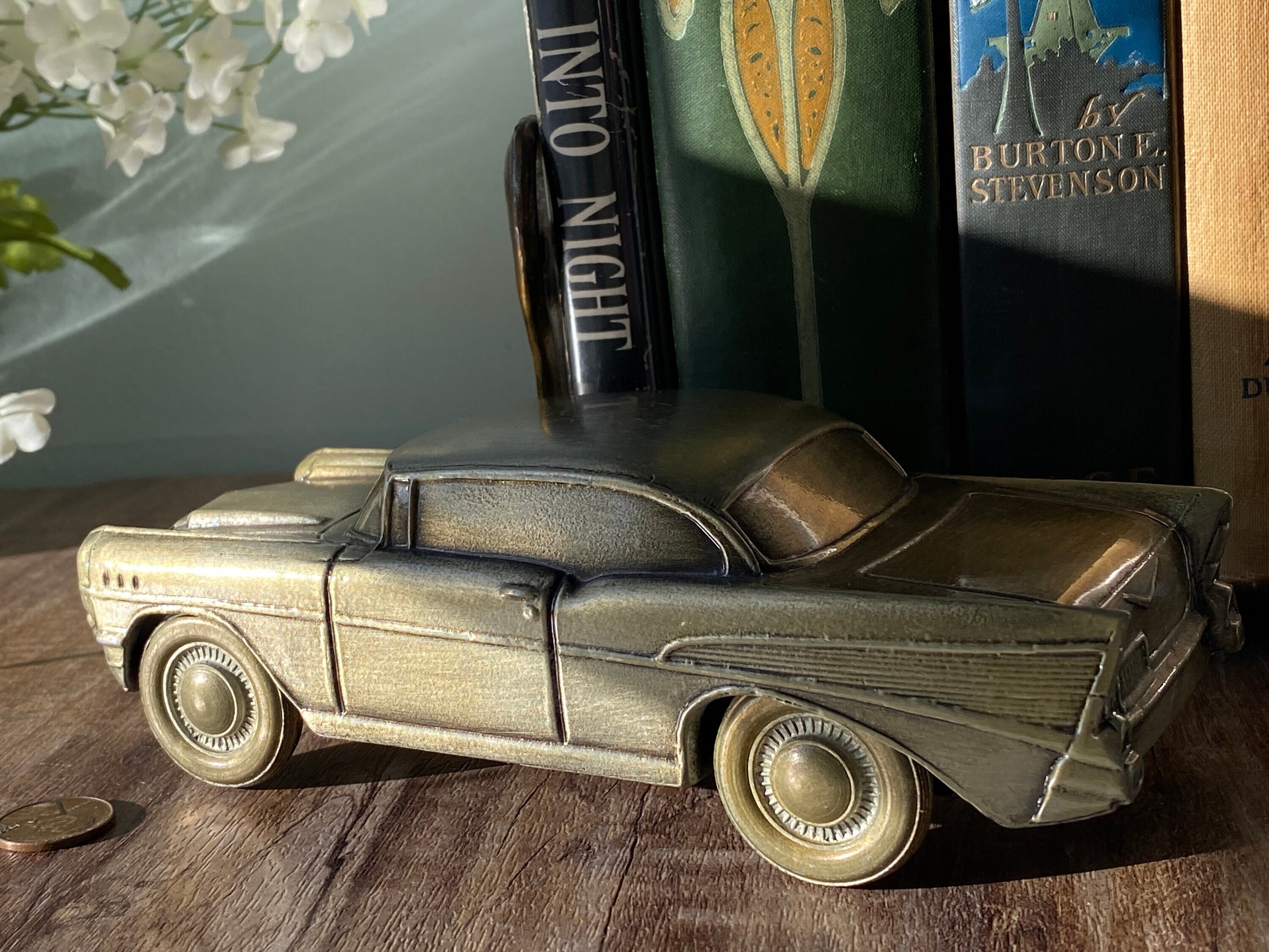 Vintage 1957 Chevy Automobile Cast Metal Coin Bank - Etsy