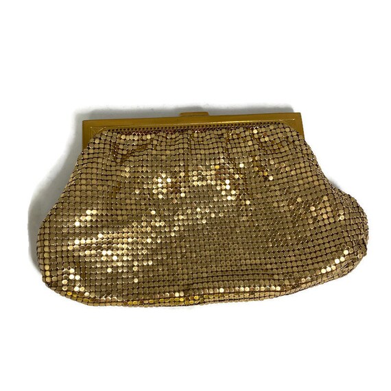 Whiting and Davis Gold Metal Mesh Purse, Art Deco… - image 8