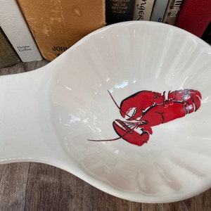 Vintage Ceramic Lobster Tabbed Butter Bowl by Eastern China NY U.S.A.