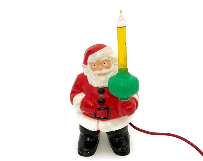 Vintage Christmas Lamp 1950s Santa Claus Light Holding Bulb by General