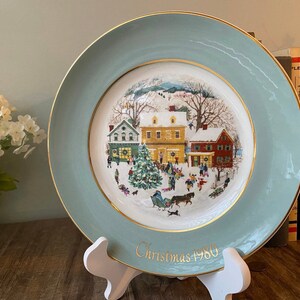 Vintage 1980 Christmas Plate Avon Country Christmas by Wedgwood