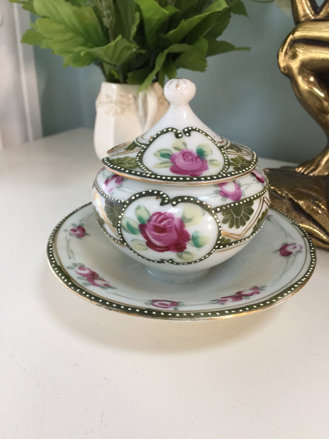 Vintage Nippon Condiment Dish Mustard or Jam Server Hand Etsy