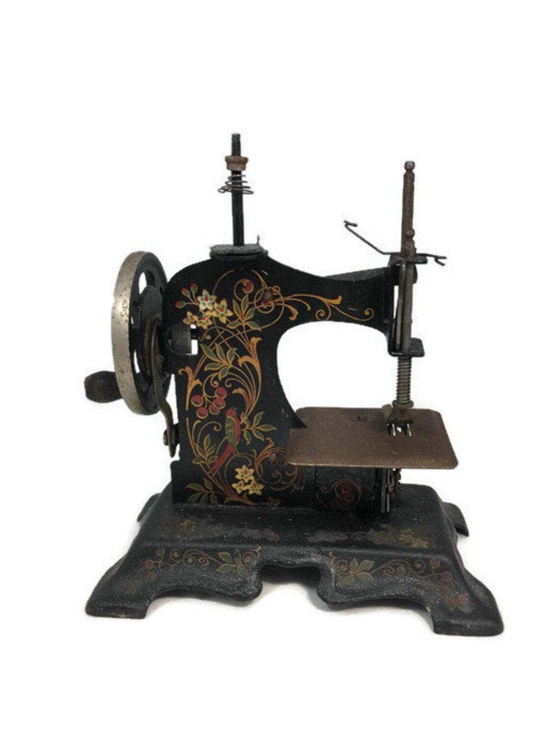 Vintage Toy Sewing Machine Made in Germany Lithographs Etsy