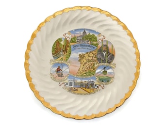 Vintage New Hampshire Plate - Granite State Souvenir with the Old Man of the Mountain