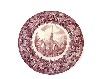 Vintage Old North Church, Boston Wedgwood Souvenir Plate