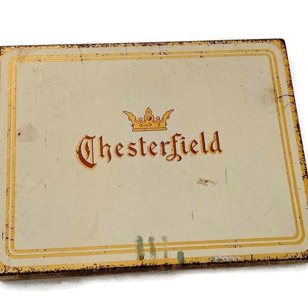 Antique Chesterfield Tobacco Cigarette Tin