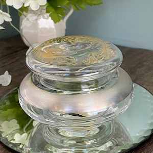 Vintage Italian Glass and Sterling Dresser Jar