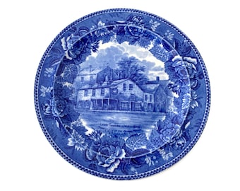 Antique Wedgwood Boston Lamb Tavern Plate