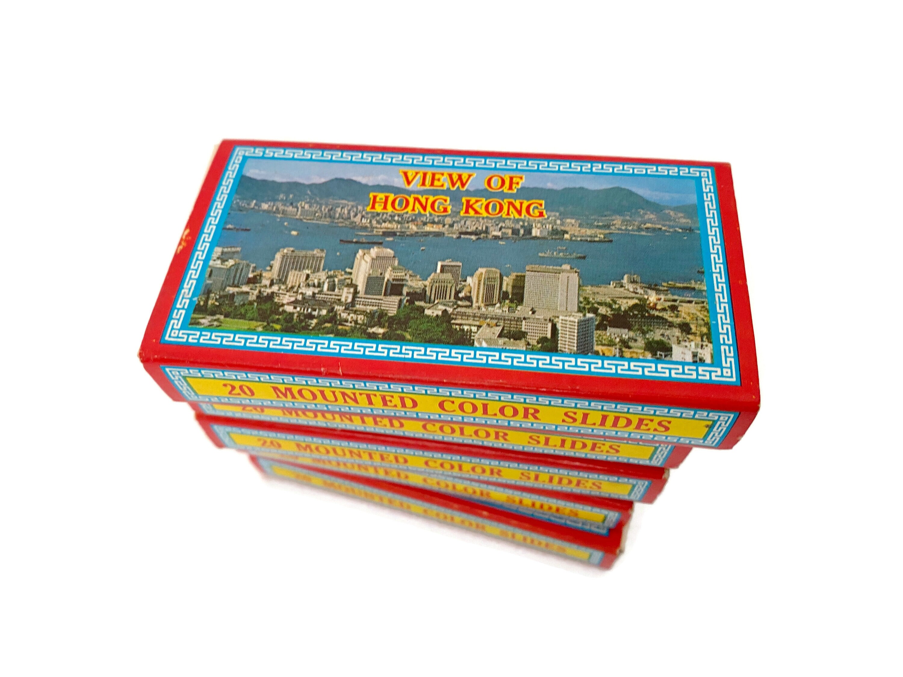 Midcentury View of Hong Kong Color Slides, 100 Mounted Souvenir in