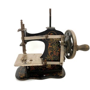 Antique Toy Sewing Machine - Muller Made in Germany, PreWar Collectible DisplayToy,