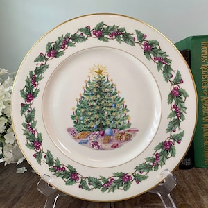 Vintage Christmas Plate, Midcentury German Porcelain