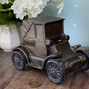 VIntage Car Cast Metal Advertising Coin Bank
