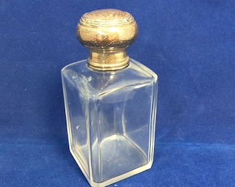 Antique Silver and Crystal Perfume Bottle, Louvre Paris
