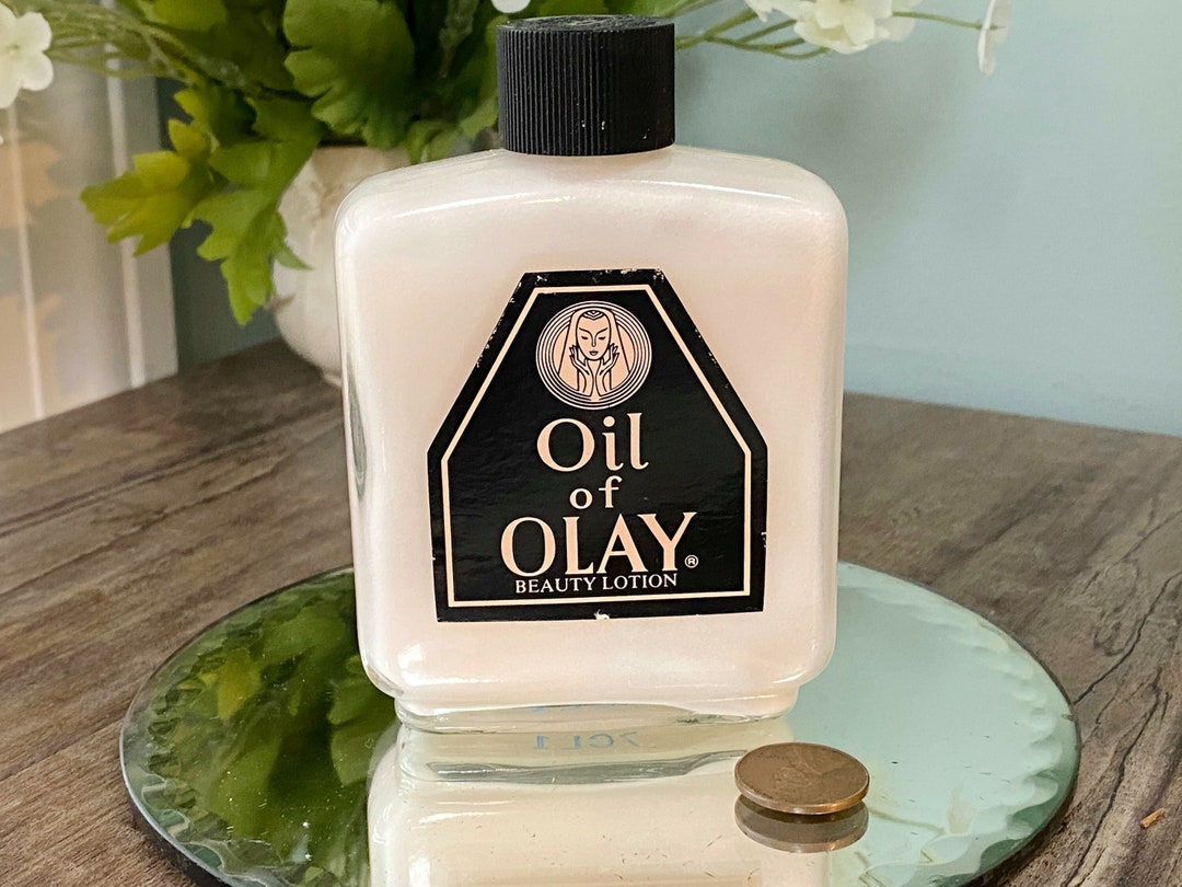 Vintage Oil of Olay Glass Bottle 4 Oz., 1970s Etsy