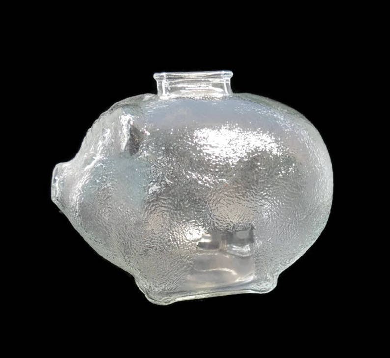 glass piggy bank