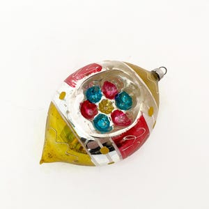 Vintage Fantasia Polish Glass Christmas Ornament Large Indented Holiday Gift