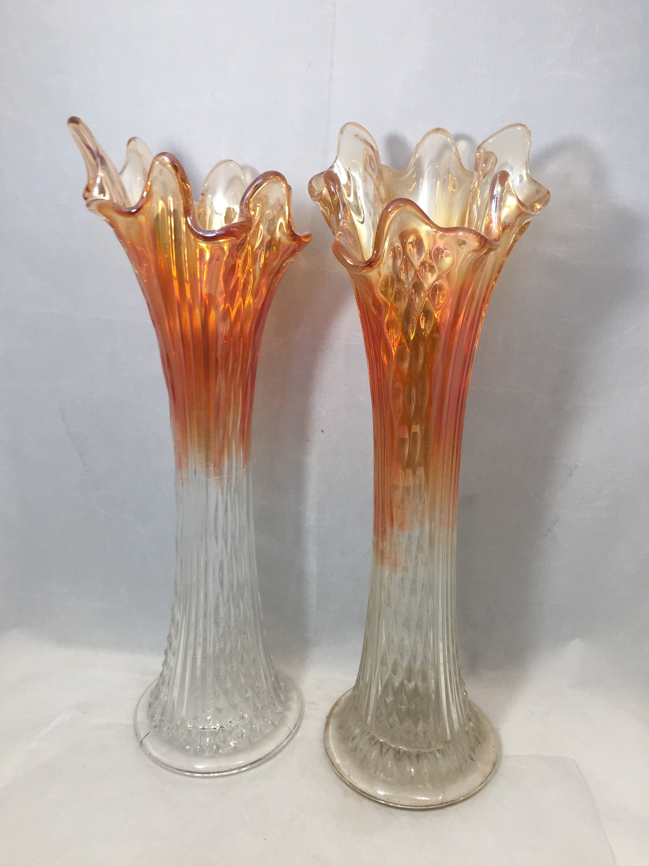 Carnival Glass Funeral Vase