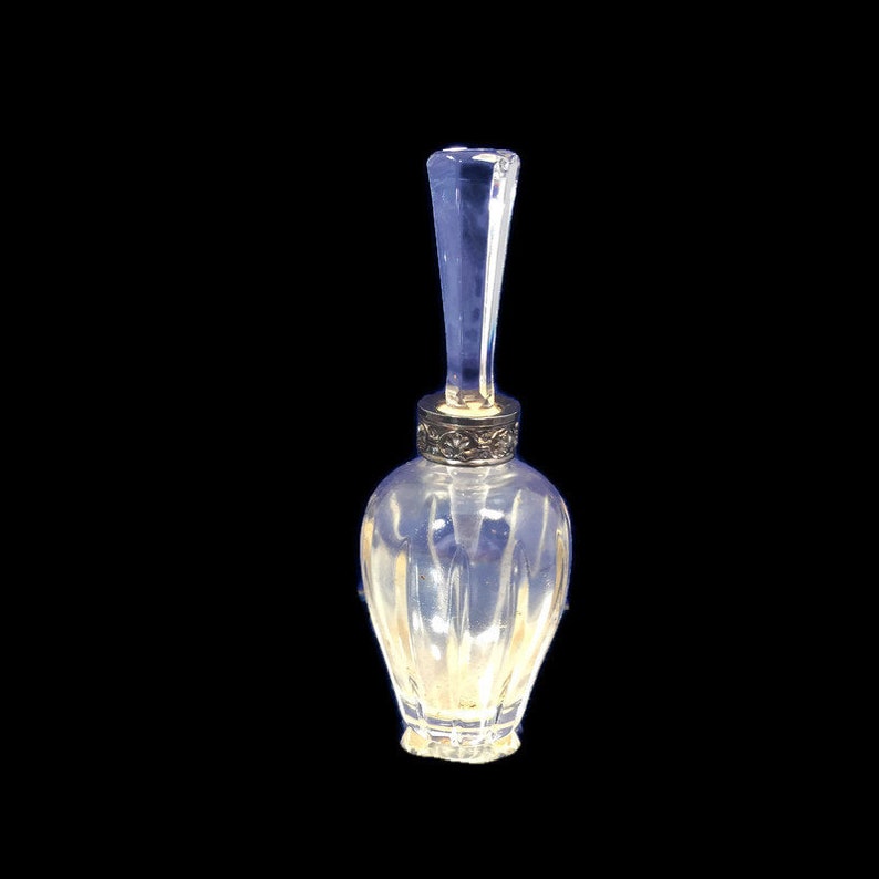 Crystal Perfume Bottle Crystal Stopper Hand Cut Art Glass Etsy