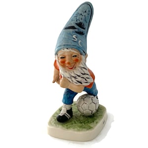 Vintage Gnome Figurine by Goebel Bert the Soccer Player Made in West Germany Co Boy Series