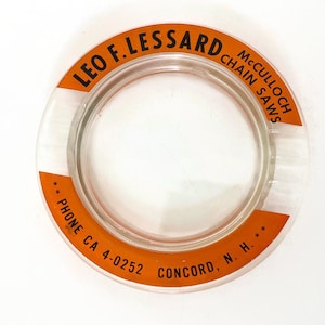 Vintage Advertising Glass Ashtray