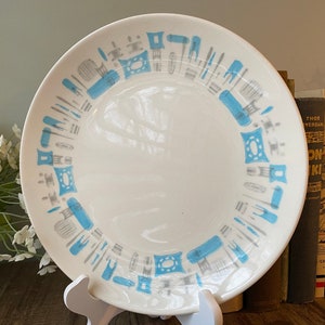 Mid Century Blue Heaven Dinner Plateby Royal China