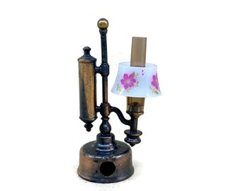Vintage Diecast Lamp Playme Pencil Sharpener with Original Box