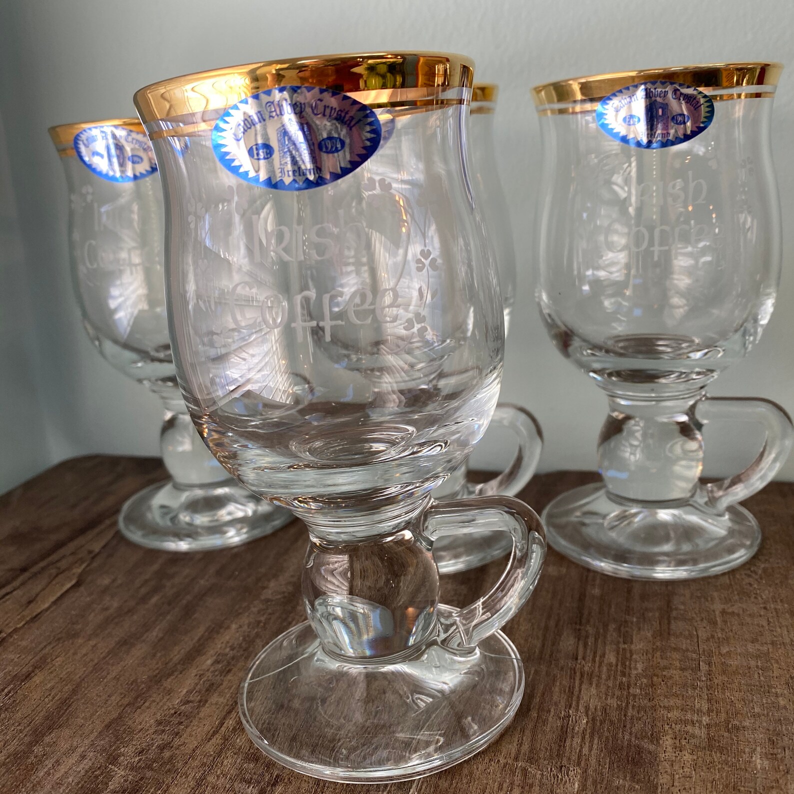 Vintage Irish Coffee Crystal Glasses Etsy