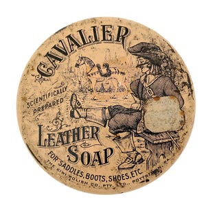 Vintage Leather Soap Tin