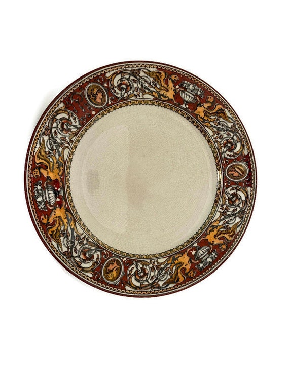 Antique Minton Potteries Dinner Plate in the Florentine Pattern Etsy Canada