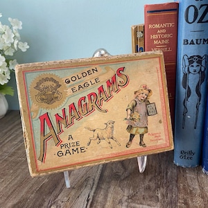 Antique Game - Anagrams - McLoughlin Bros, Original Box, Rare