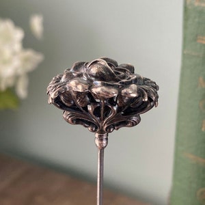 Antique Art Nouveau Sterling Silver Hat Pin
