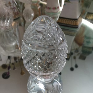 Vintage French Crystal Collectible Egg Paperweight