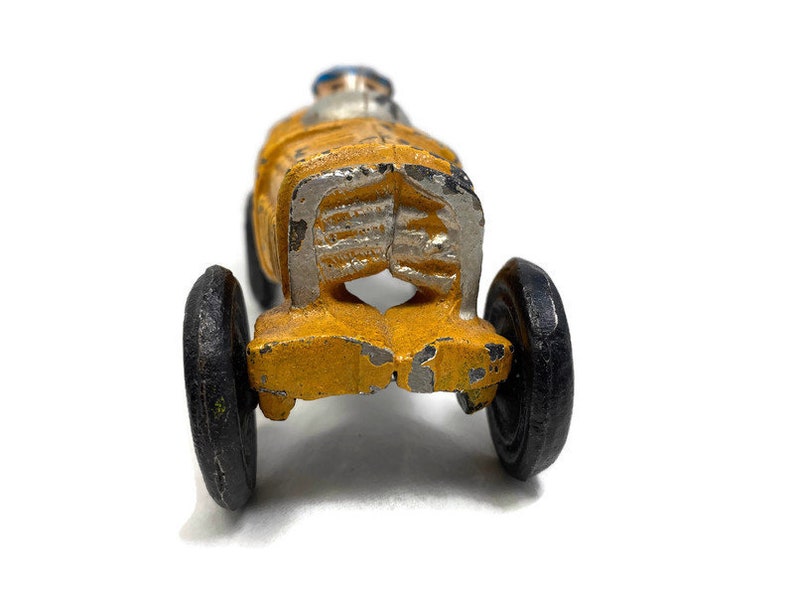 Vintage Cast Iron Race Car With Driver | Etsy