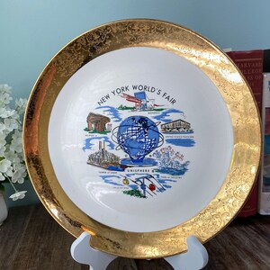 Vintage 1964 New York World&#39;s Fair Souvenir Plate New York City Collectible