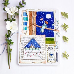 Una lettera d'amore al blu - Set da cartolina