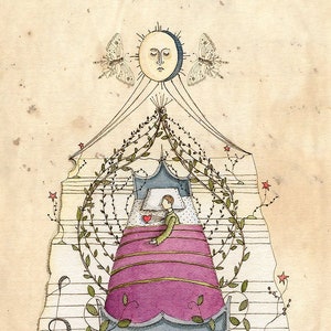 Night Sky Lullaby - print of original illustration