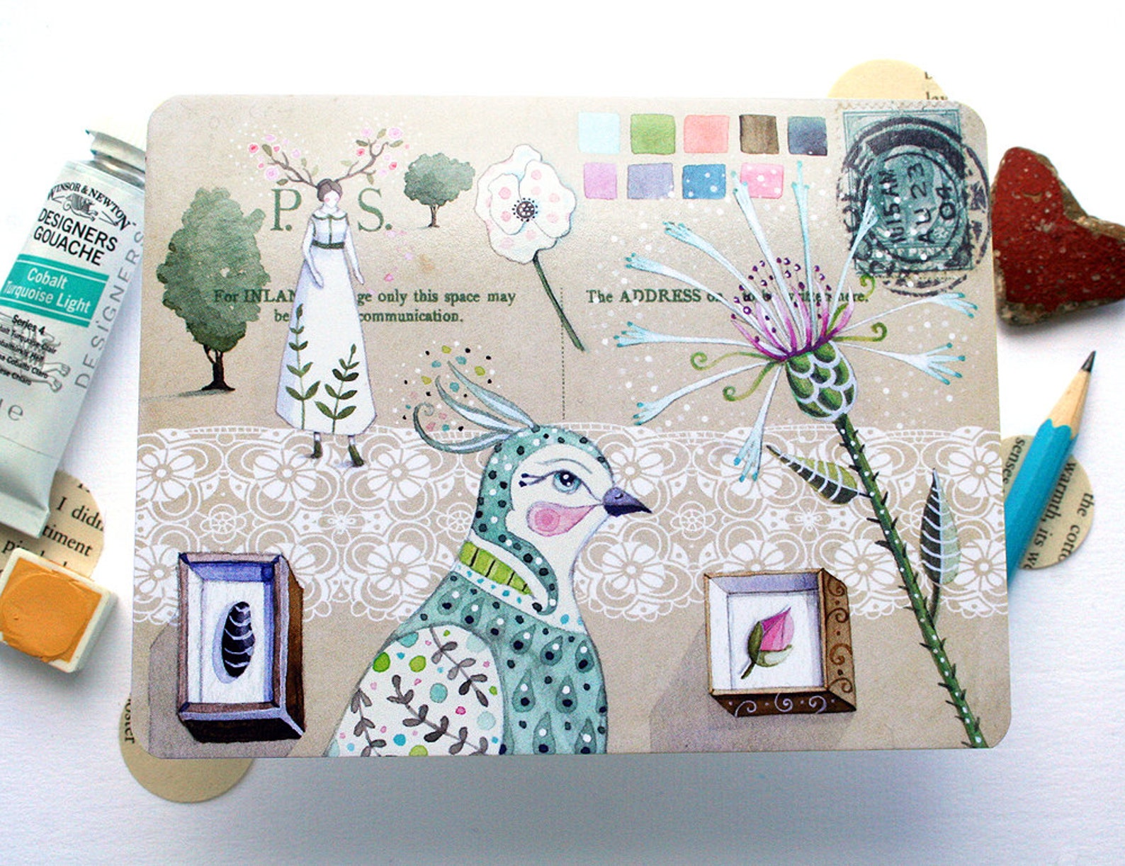 P.S. Postcard Set Etsy