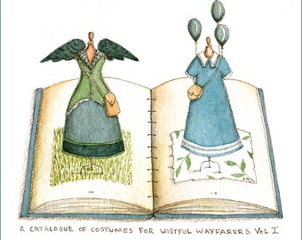 Un catalogue de costumes pour les voyageurs wistful - impression de l’illustration originale