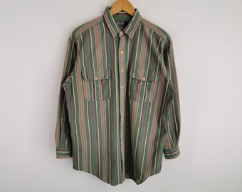 Chemise Polo Ralph Lauren vintage Chemise boutonnée à rayures Polo Ralph Lauren fabriquée au Japon Taille M