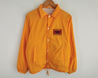 Auburn Sportswear Jacket Vintage Hungry Horse Dam Montana Varsity Windbreaker Nylon Jacket Made In USA Size M