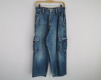 Piko Jeans Vintage Size S Piko Cargo Denim Jeans Size 28
