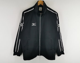 Mizuno Jacket Vintage Mizuno Taped Logo Pullover Track Jacket Made In Japan Size M