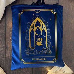 THE READER - Bleu Or - Pochette à livres