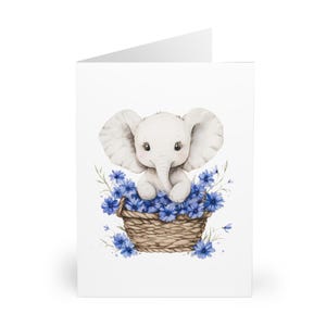 Adorabili biglietti d'auguri a forma di elefante, simpatici biglietti con animali per baby shower, compleanni, biglietti di ringraziamento, feste per bambini, regali