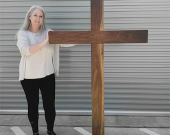 Simple Wooden Cross - Solid Walnut