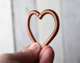 Upcycled Piano Wire Hearts — Reclaimed Copper Hearts