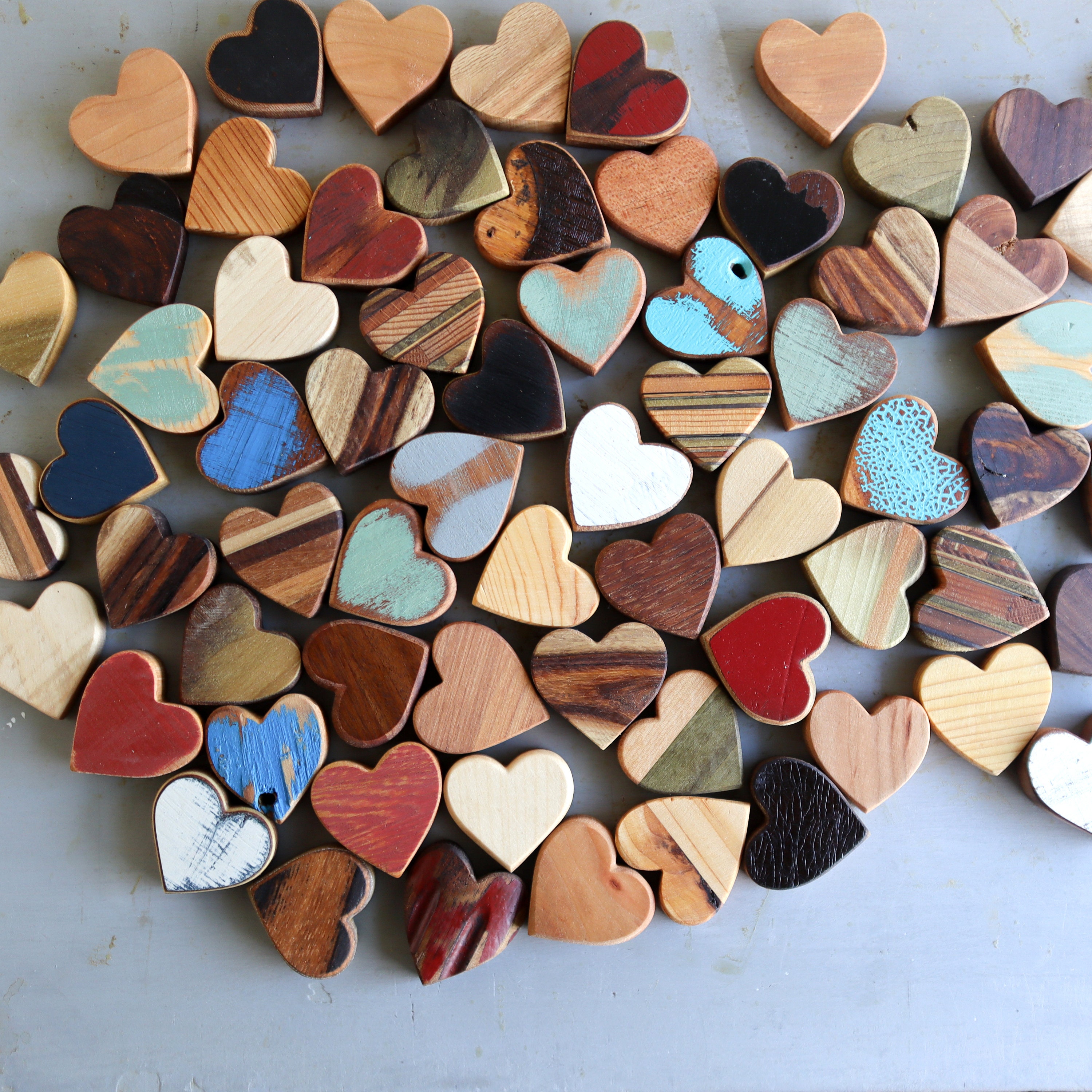 Handmade - Two layer wood heart ornaments – Hannas-Closets